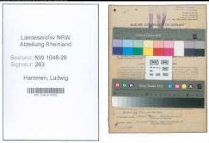 Entnazifizierung Ludwig Hammen , geb. 24.12.1883 (Beamter)