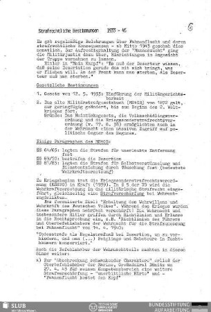 Strafrechtliche Bestimmungen 1933-45