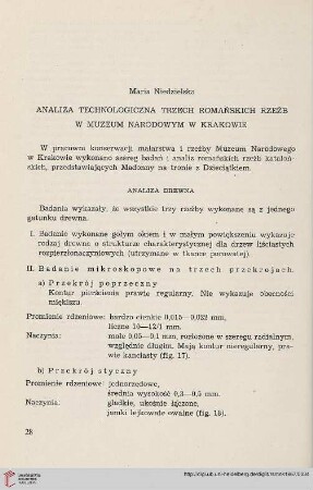 9: Analiza technologiczna trzech romańskich rzeźb w Muzeum Narodowym w Krakowie
