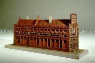 Modell der Ratsschule in Wismar (13. Jahrhundert)