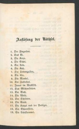 Auflösung der Räthsel.