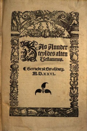 Das Annder teyl des alten Testaments