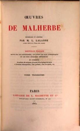 Oeuvres de Malherbe, 3