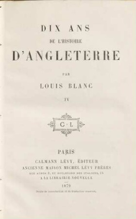 Dix ans de l'histoire d'Angleterre, 4