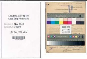 Entnazifizierung Wilhelm Stoffel , geb. 04.03.1911 (Arzt)