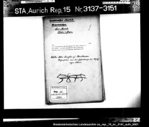 Die Dispensation des Malergesellen Ubbe Janssen in Rorichmoor von dem Erfordernis des 25jährigen Mindestalters zum selbständigen Gewerbebetrieb