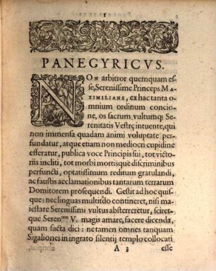 Panegyricus Serenissimo Maximiliano Boiorvm Dvci E Bello, quo Imperivm pacavit, Avstriam superiorem Caesari vindicavit, inferiorem hoste liberavit, Bohemos acie vicit, & Pragam regni caput occupavit