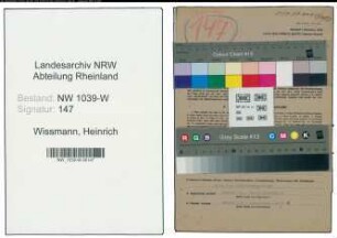 Entnazifizierung Heinrich Wissmann , geb. 09.10.1898 (Hausmeister)
