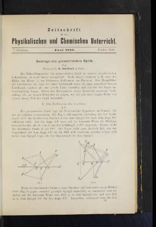 Beiträge zur geometrischen Optik.