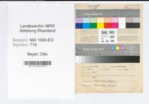 Entnazifizierung Otto Beyer, geb. 03.03.1897 (Polizeibeamter)
