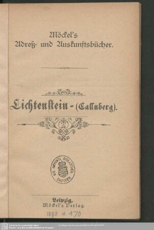1894: Lichtenstein-(Callnberg)