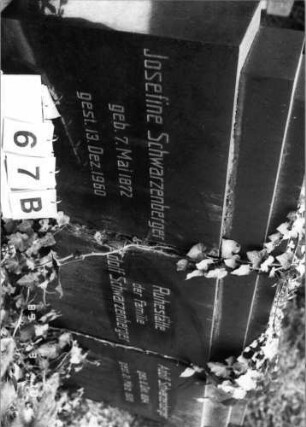 Grabstein 67 (Index: 100093973) Maße HxBxT: 137x176x24 cm Besonderheit: Doppelgrab: Grabstein 67B