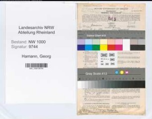 Entnazifizierung Georg Hamann, geb. 18.02.1890 (Finanzoberinspektor)