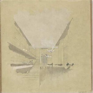 Döllgast, Hans; Verschiedenes - Saal und Treppe (Innenraumperspektive)