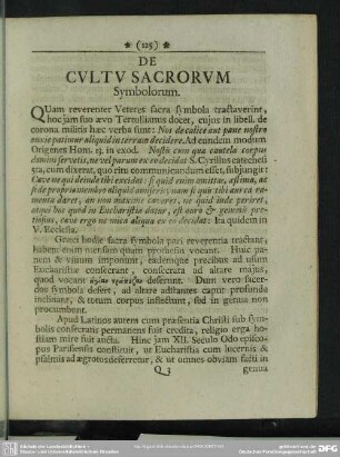 De Cultu Sacrorum Symbolorum