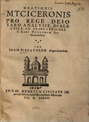 Orationis M. T. Ciceronis pro rege Deiotaro, analysis dialectica