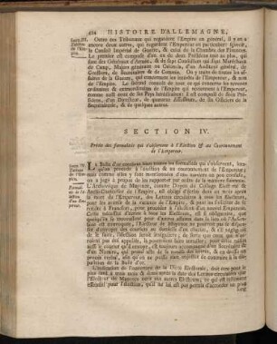 Section IV. Tableau de l´Empire.