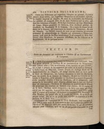 Section IV. Tableau de l´Empire.