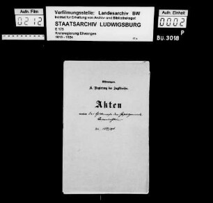 Schuldenwesen der Gesamt- und der Teilgemeinde Untermünkheim sowie der Teilgemeinden Haagen und Obermünkheim