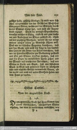 Eilftes Capitel. Von der magnetischen Kraft