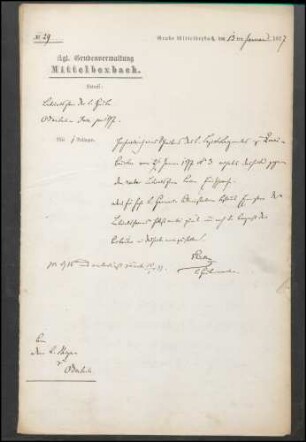 Betriebskosten, Visitation, Verringerung der Belegschaft der Steinkohlengrube Odenbach-Roth