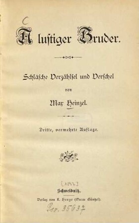 A lustiger Bruder