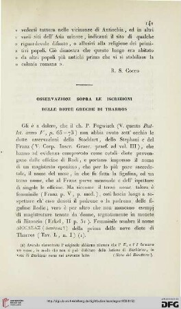 5: Osservazioni sopra le iscrizioni delle diote greche di Tharros