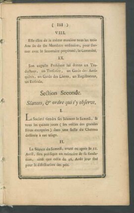 Section Seconde.