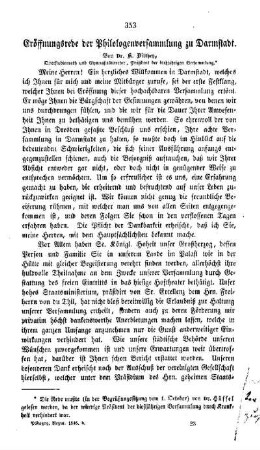Eröffnungsrede der Philologenversammlung zu Darmstadt