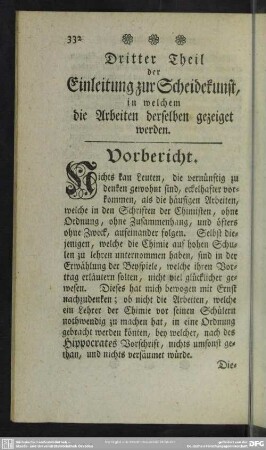 Dritter Theil der Einleitung zur Scheidekunst, in welchem die Arbeiten derselben gezeiget werden
