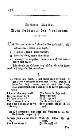 Sechstes Kapitel. Vom Gebrauch der Verborum.