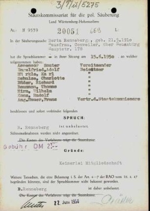 Renneberg, Berta