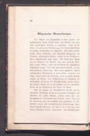 Allgemeine Bemerkungen.