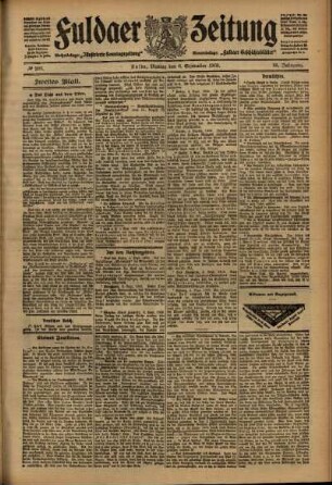 Zweite Ausgabe vom Montag, den 06. September 1909.