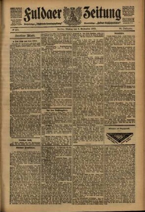 Zweite Ausgabe vom Montag, den 06. September 1909.