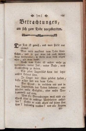 Betrachtungen, um sich zum Tode vorzubereiten.