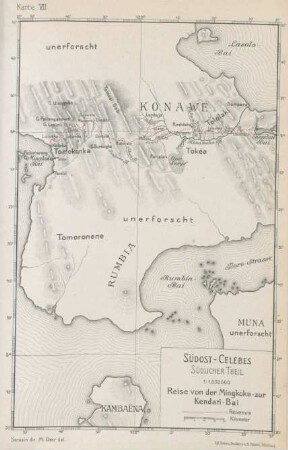 Karte VII. Südost-Celebes Südlicher Theil