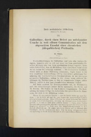Erste medicinische Abtheilung.
