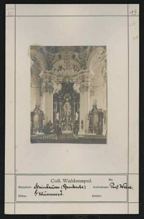 Kirche (Altar mit Seitenaltären) Standort: Steinhausen bei Schussenried