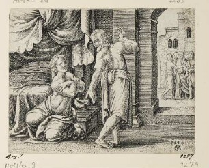 Samson erzählt Delila sein Geheimnis, Blatt 5 der Folge "Geschichte des Samson"
