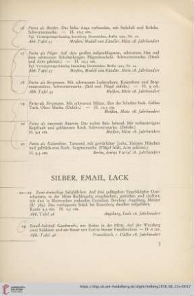 Silber, Email, Lack (Nr. 22-26)
