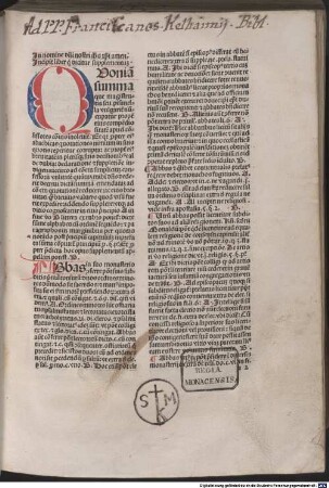 Incipit liber q[ui] dicitur supplementu[m]