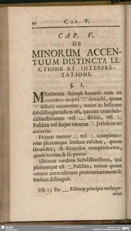 Cap. V. De Minorum Accentuum Distincta Lectione Et Interpretatione
