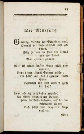 Die Genesung