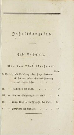 Inhaltsanzeige.