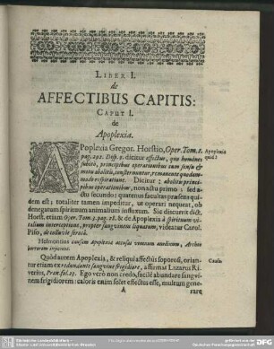 Liber I. de Affectibus Capitis