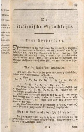 Von der italienischen Aussprache.