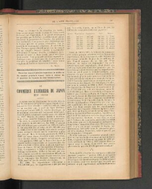Le Commerce Entérieur du Japon en 1908.