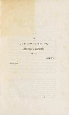 [To John Hobhouse, ...]