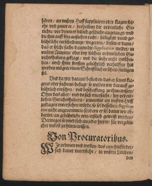 Von Procuratoribus.